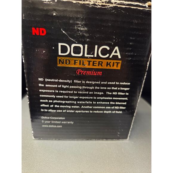 Dolica Neutral Density Filter Kit ND2 ND4 ND8 .3 .6 .9 with Cases - Picture 4 of 8